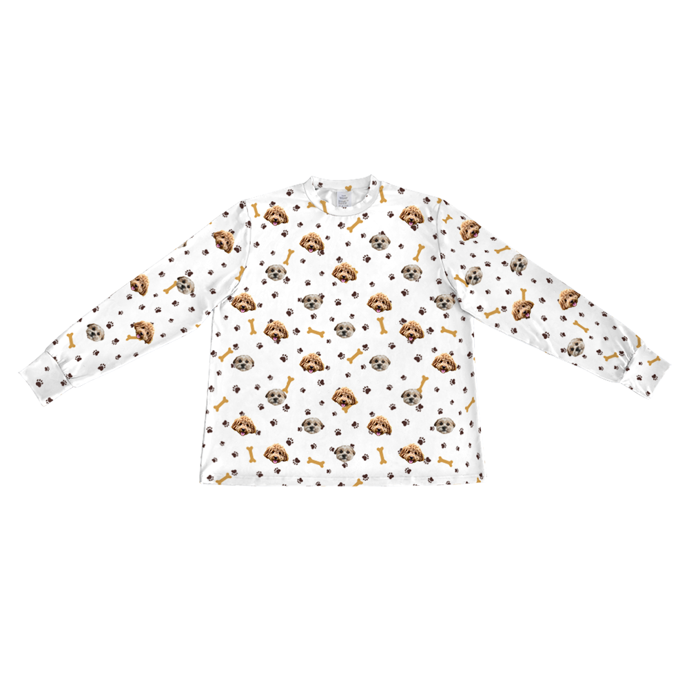 PawsandBonesLongSleevePajamaShirt2PetImages(+$4.00)