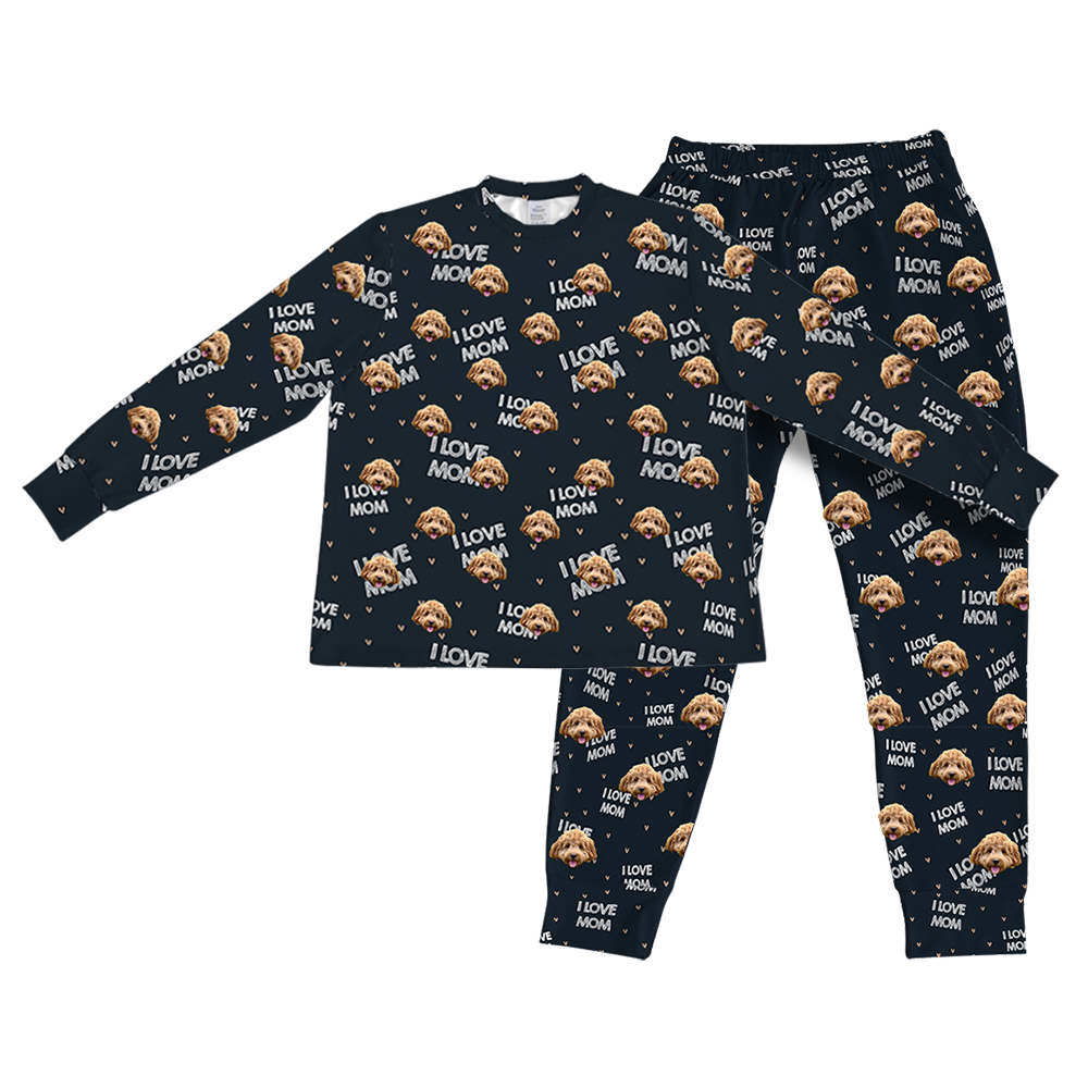 ILoveMom-BlackPajamaSet(Shirt&amp;Joggers)