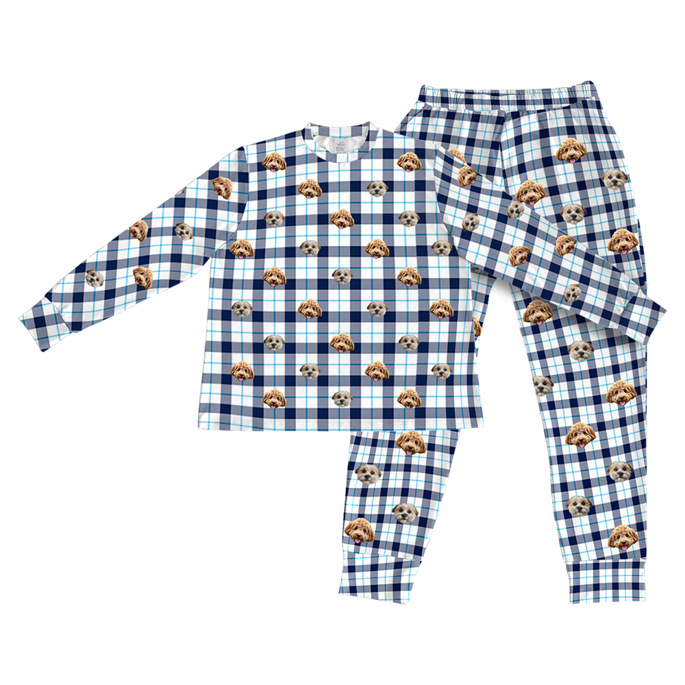 BluePlaidPajamaSet(Shirt&amp;Pants)2Pets