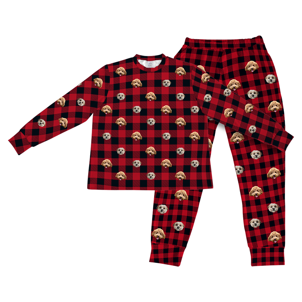 BuffaloPlaidPajamaSet(Shirt&amp;Pants)2PetImages(+$4.00)