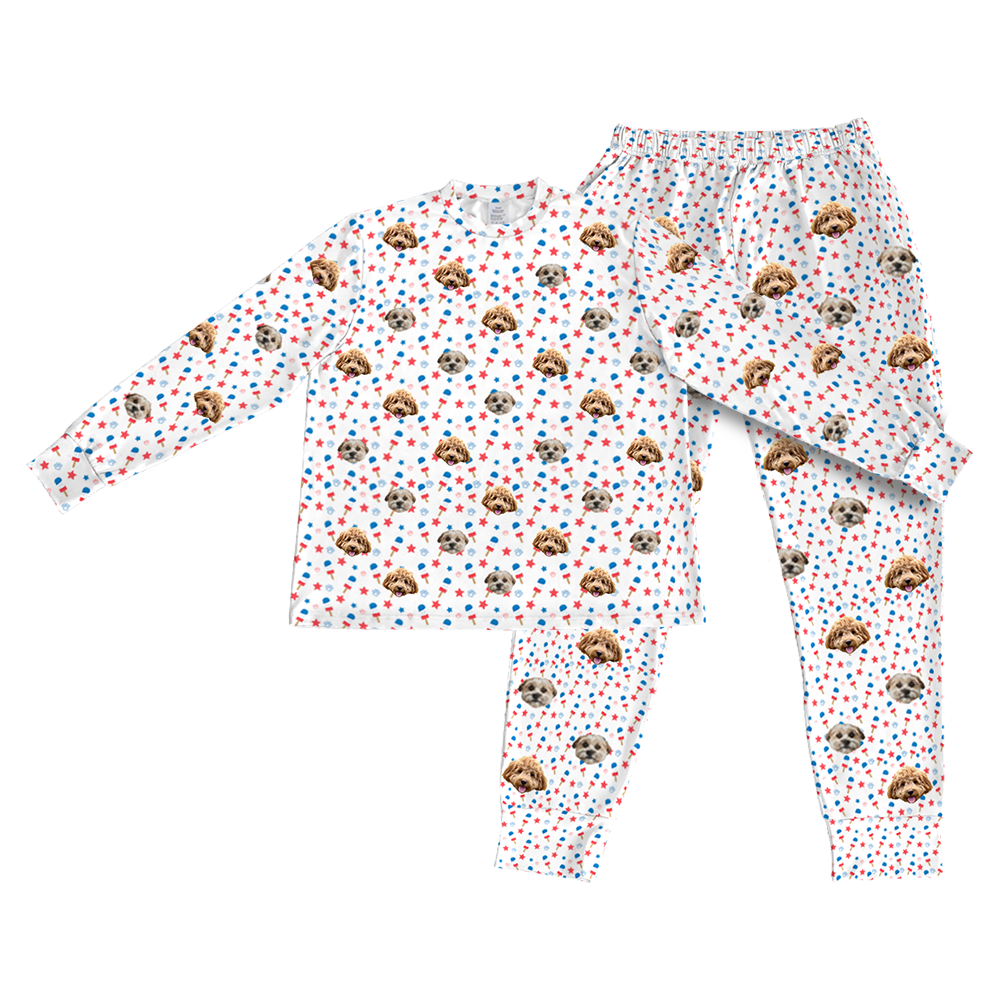 Stars&amp;PopsPajamaSet(Shirt&amp;Pants)2PetImages(+$4.00)