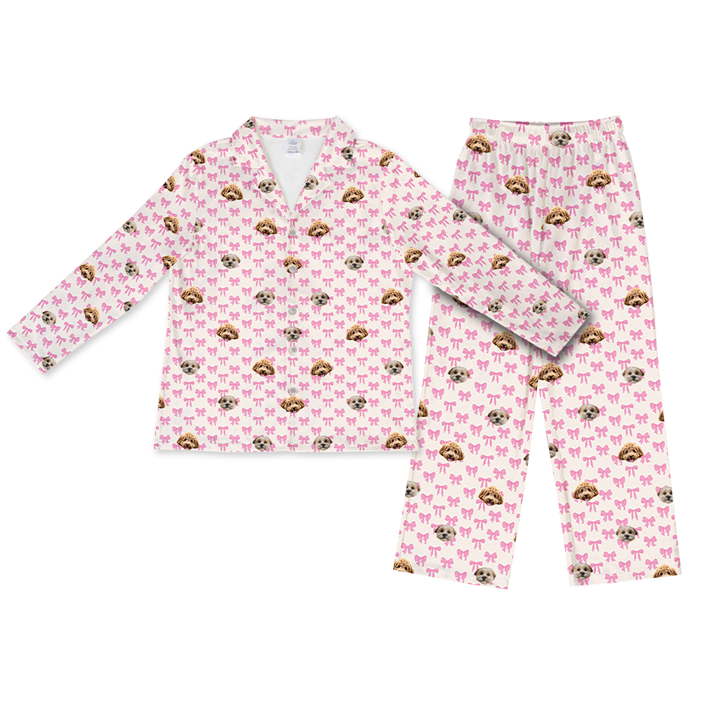 BowsLongPajamaSet(Shirt&amp;Pants)2Pet