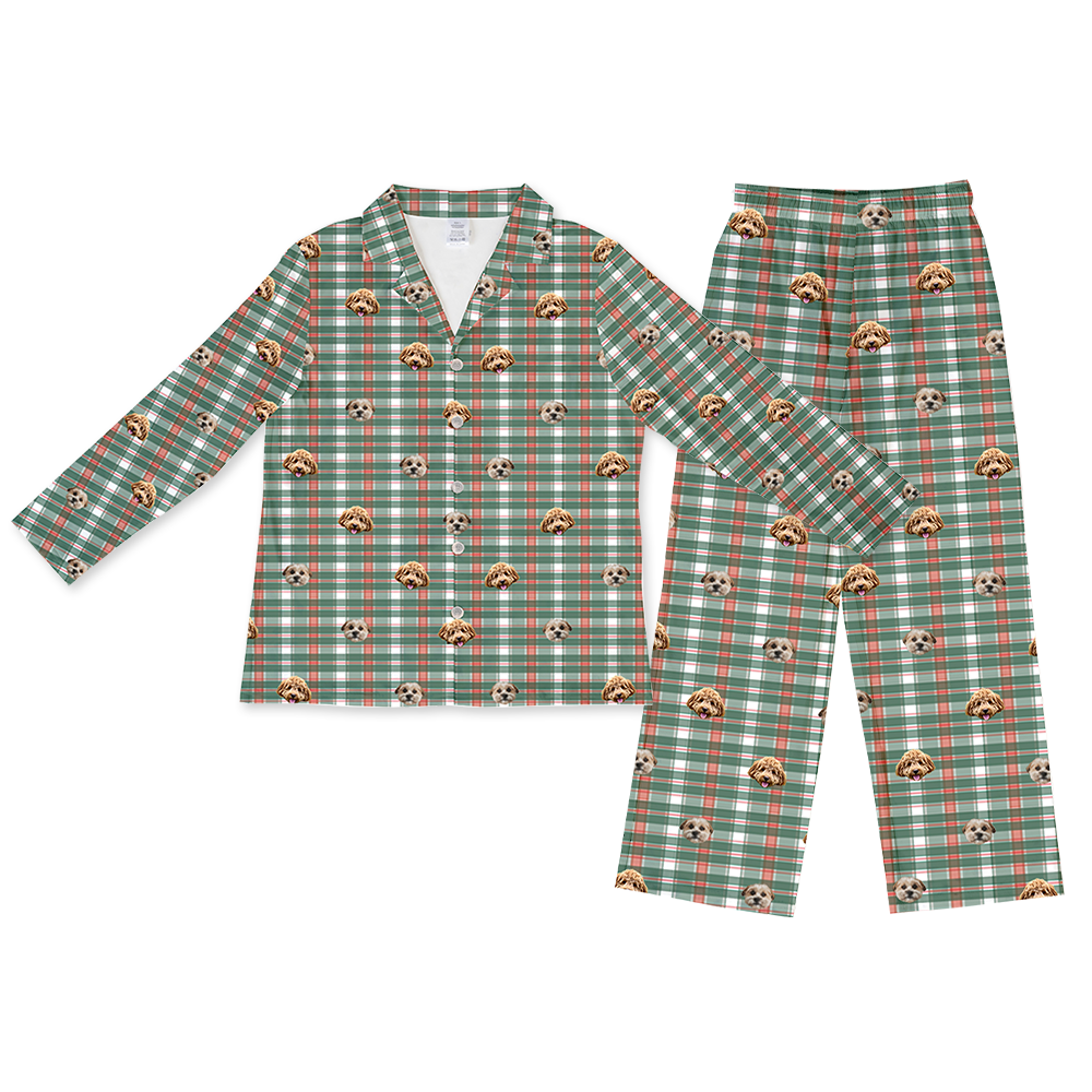 FlannelPajamaSet(Shirt&amp;Pants)2PetImages(+$4.00)