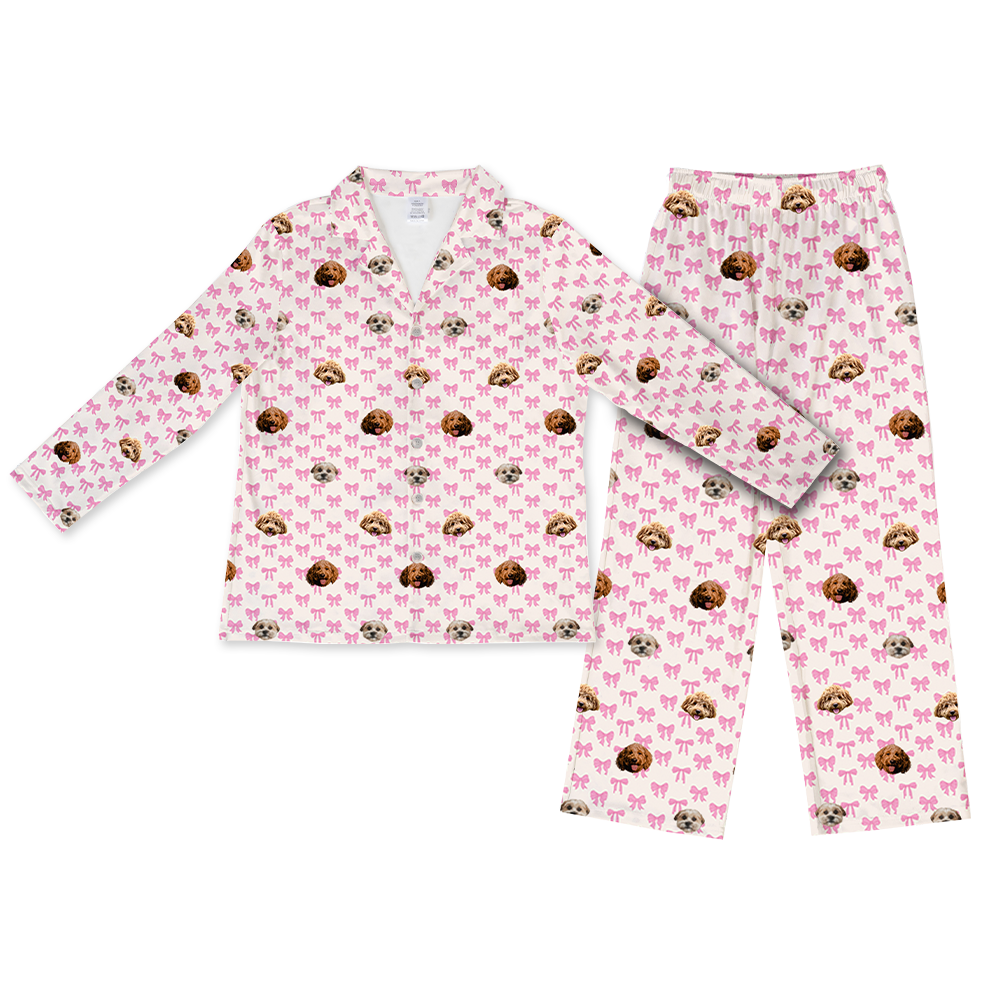 BowsLongPajamaSet(Shirt&amp;Pants)3Pets