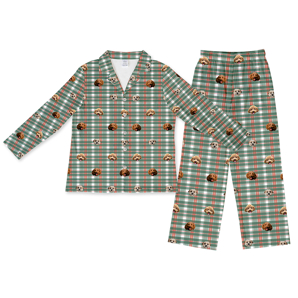 FlannelLongPajamaSet(Shirt&amp;Pants)3Pets