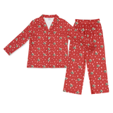This is a pajama set contains a long sleeve shirt with buttons and a long pajama[BemineLongSleevePajamaShirt&PantsSet($93.00)]