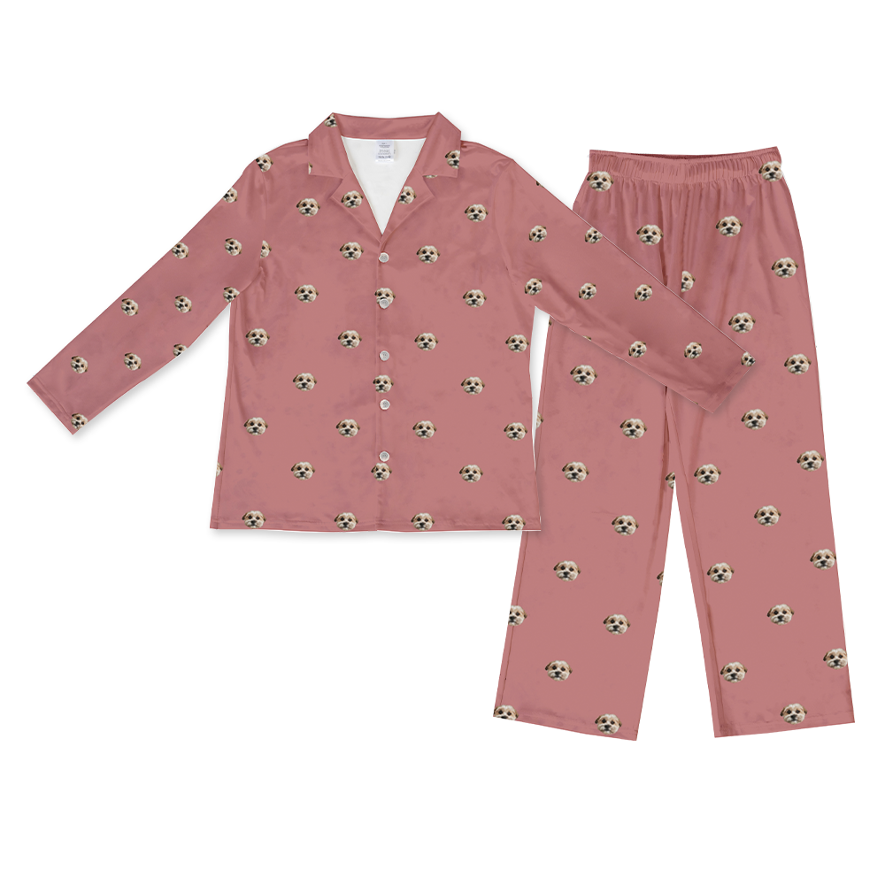 DustyRoseLongSleevePajamaShirt&PantsSet