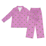 This is a pajama set contains a long sleeve shirt with buttons and a long pajama[OrchidLongSleevePajamaShirt&PantsSet($93.00)]