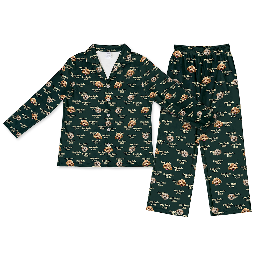 DogDadsClub-GreenPajamaSet(Shirt&amp;Pants)2Pets