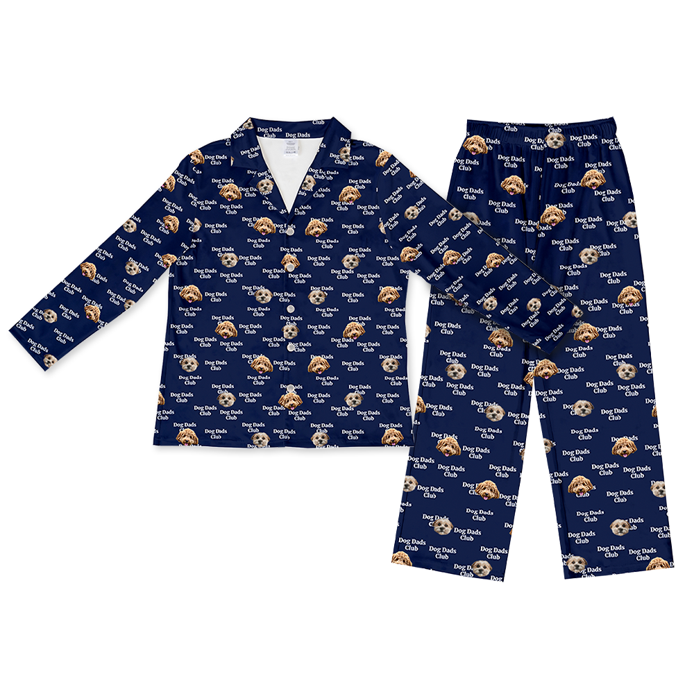 DogDadsClub-NavyPajamaSet(Shirt&amp;Pants)2Pets