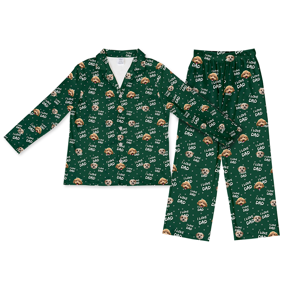 ILoveDad-GreenPajamaSet(Shirt&amp;Pants)2Pets