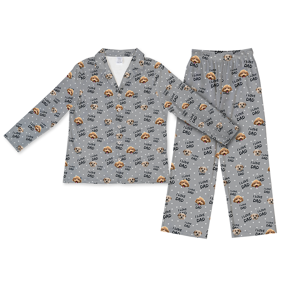 ILoveDad-SlateGrayPajamaSet(Shirt&amp;Pants)2Pets