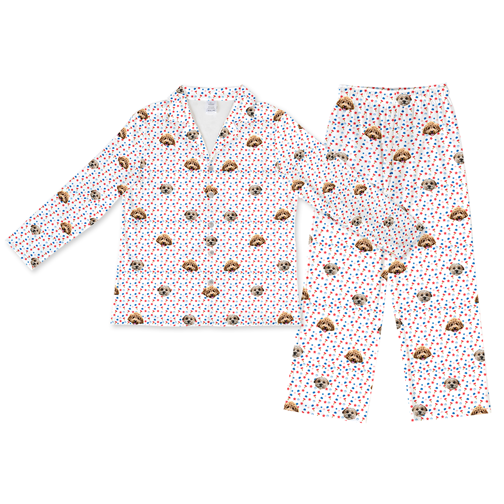 Stars&amp;PopsPajamaSet(Shirt&amp;Pants)2PetImages(+$4.00)