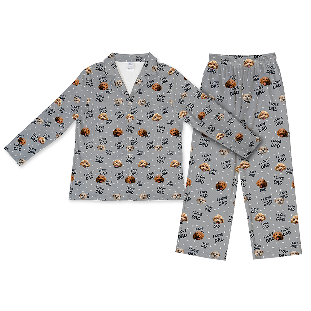 ILoveDad-SlateGrayPajamaSet(Shirt&amp;Pants)3Pets