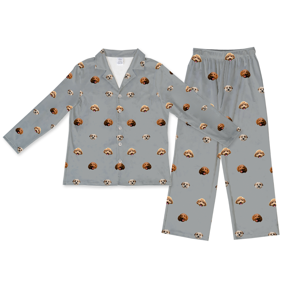 SlateGrayPajamaSet(Shirt&amp;Pants)3Pets