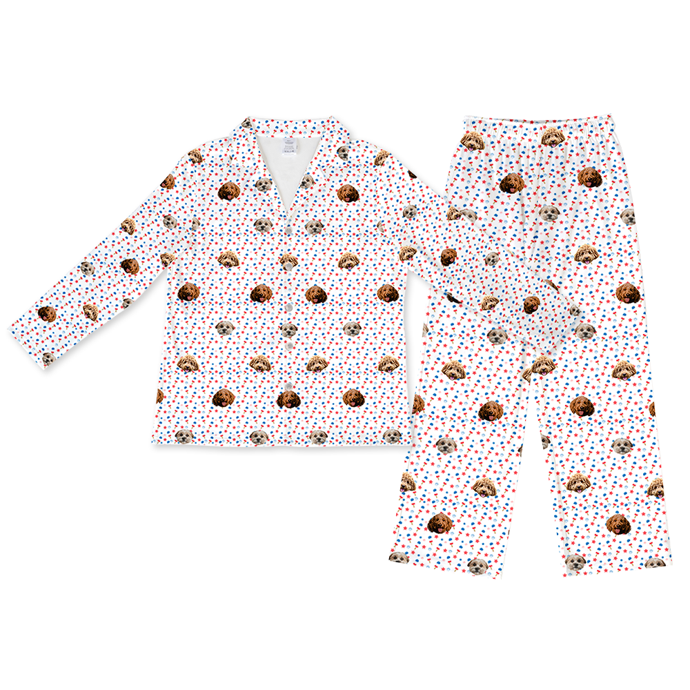 Stars&amp;PopsPajamaSet(Shirt&amp;Pants)3PetImages(+$8.00)