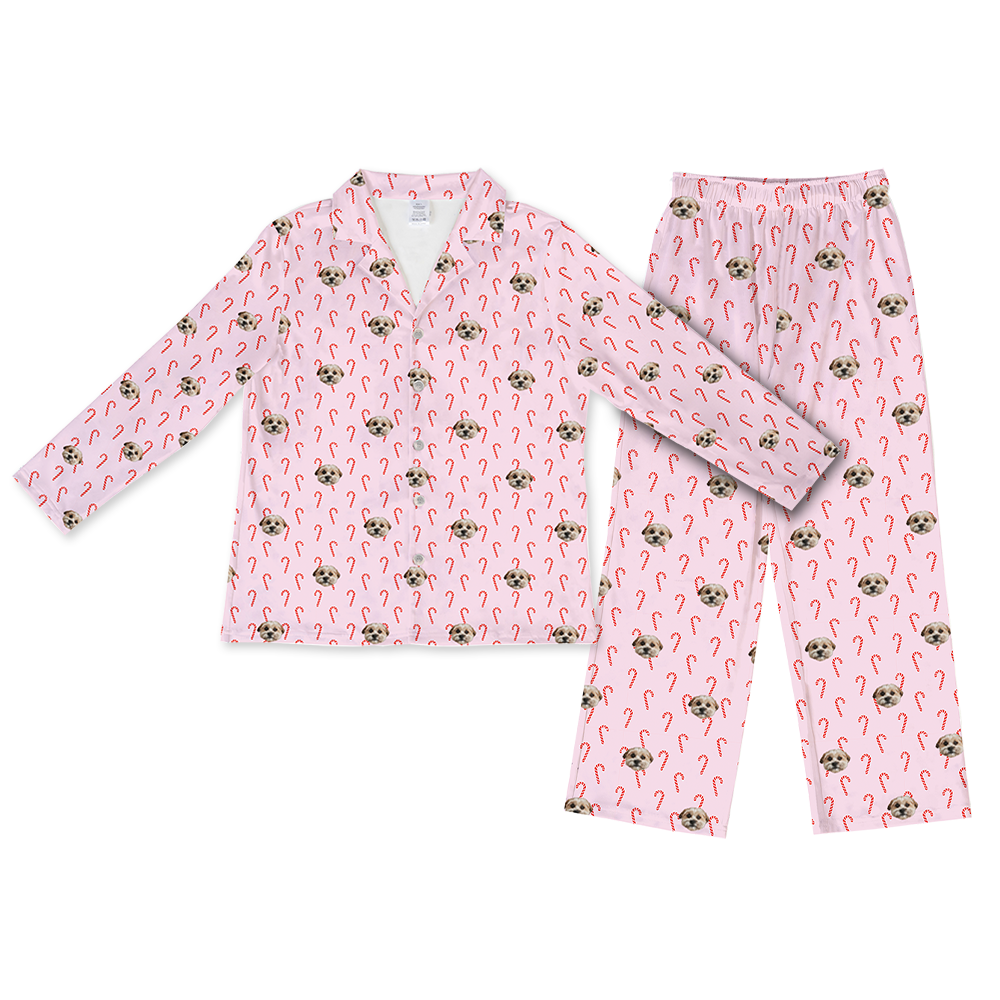 CandyCanesLongSleevePajamaShirt&amp;PantsSet