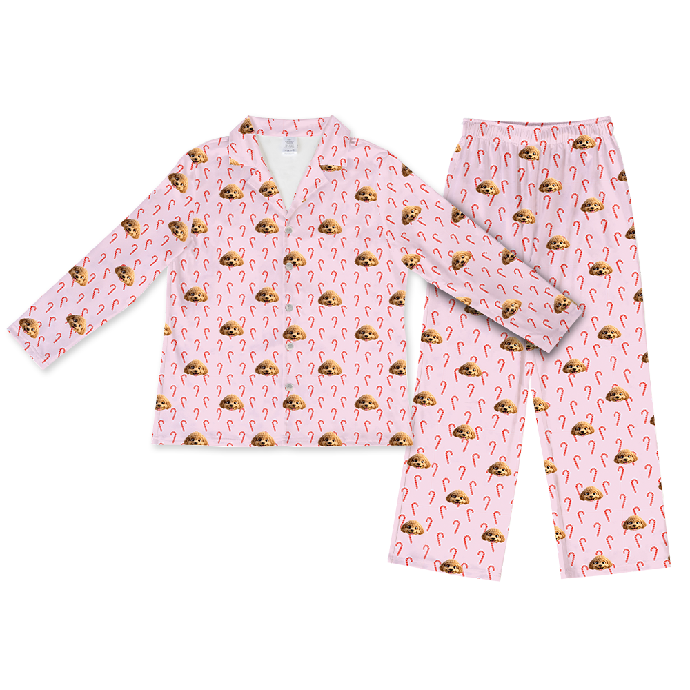 CandyCanesLongSleevePajamaShirt&PantsSet