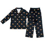 This is a cartoon pajama set contains a long sleeve shirt with buttons and a long pajama[LongSleevePajamaShirt&PantsSet]