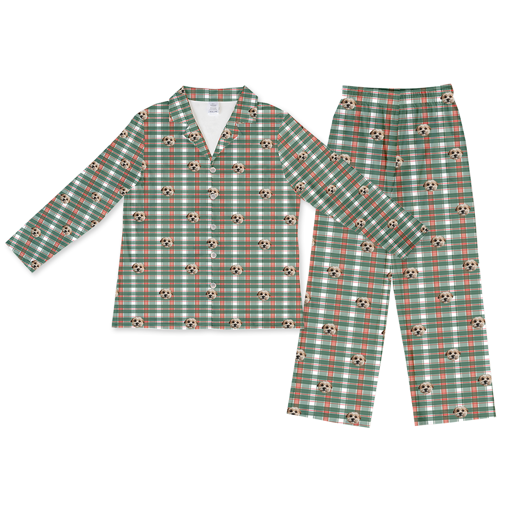 FlannelLongSleevePajamaShirt&PantsSet