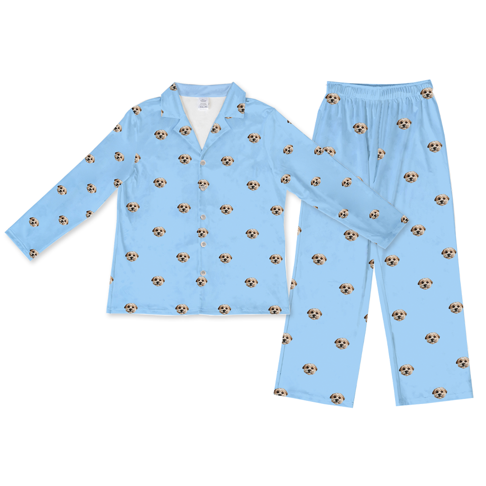SkyBluePajamaSet(Shirt&Pants)1Pet