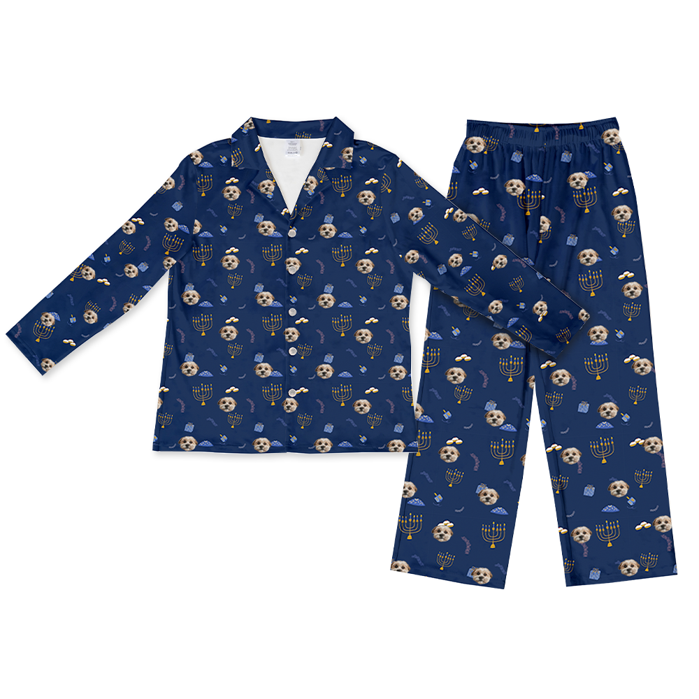 HanukkahLongSleevePajamaShirt&PantsSet