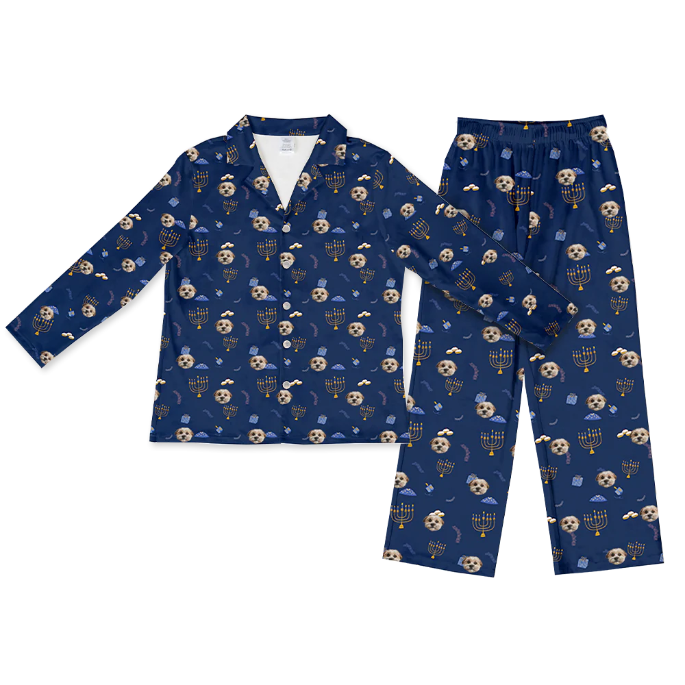 HanukkahLongSleevePajamaShirt&PantsSet