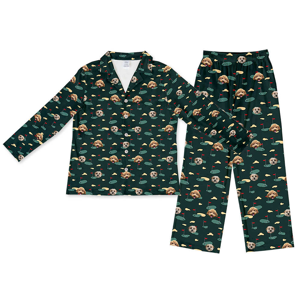 GolfGreenPajamaSet(Shirt&amp;Pants)2Pets