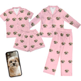 Adult Custom Pet Face Pajamas - Pink Dream