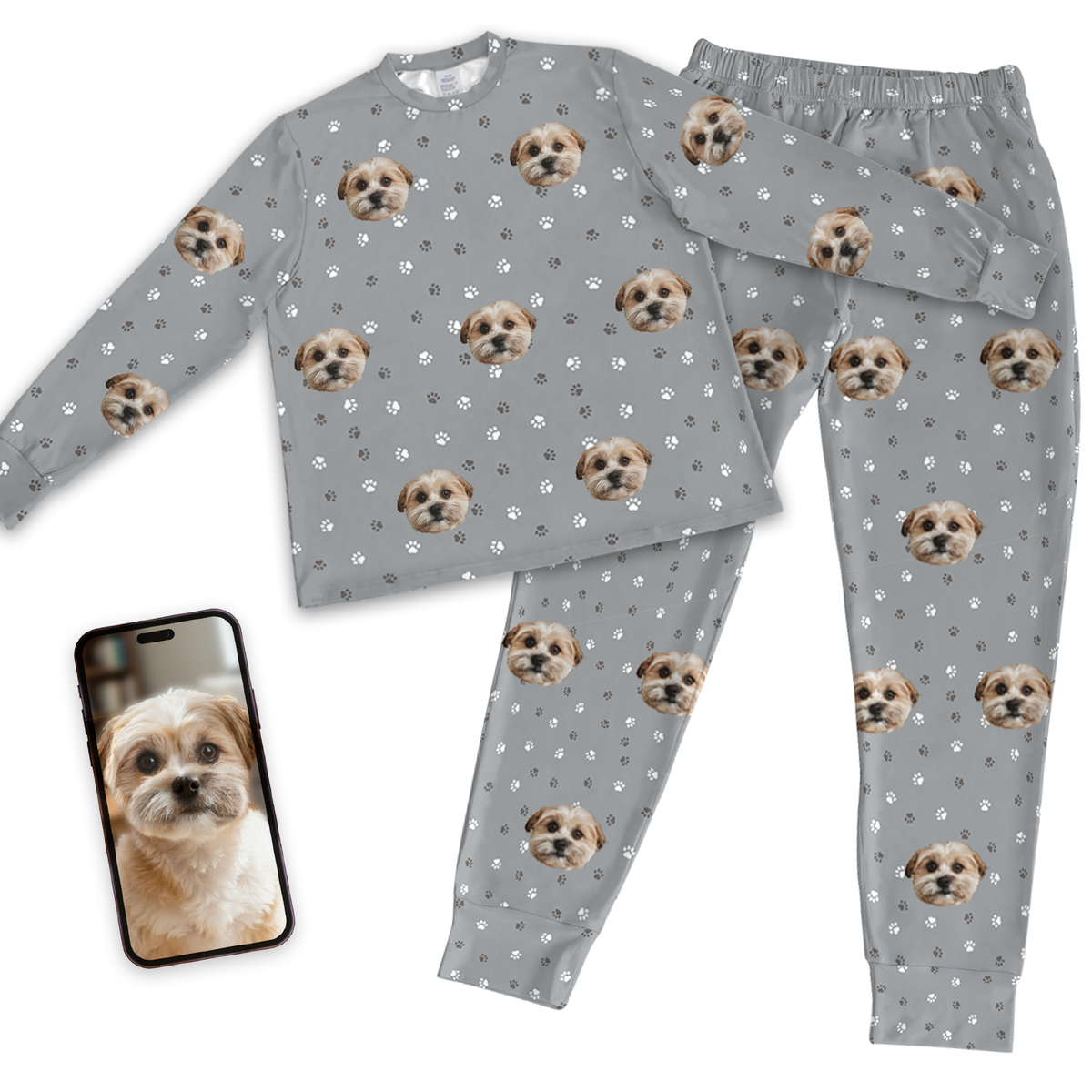 Custom Pet Face Jogger Pajamas