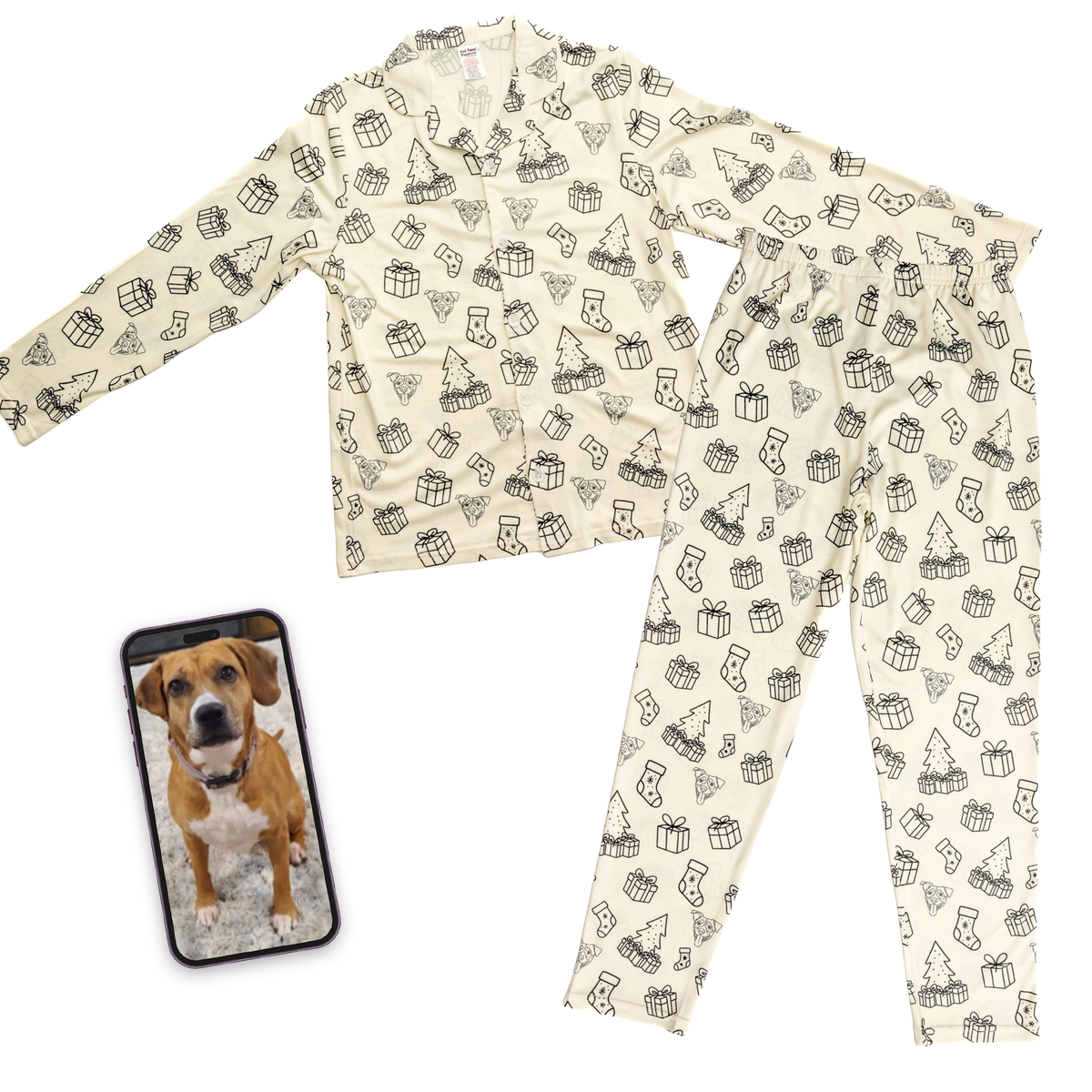 Custom Kids Pet Face Colorable Pajamas