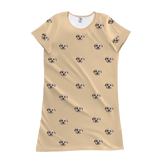 Yellow nightgown with dog pattern on a white background[ButterYellow]