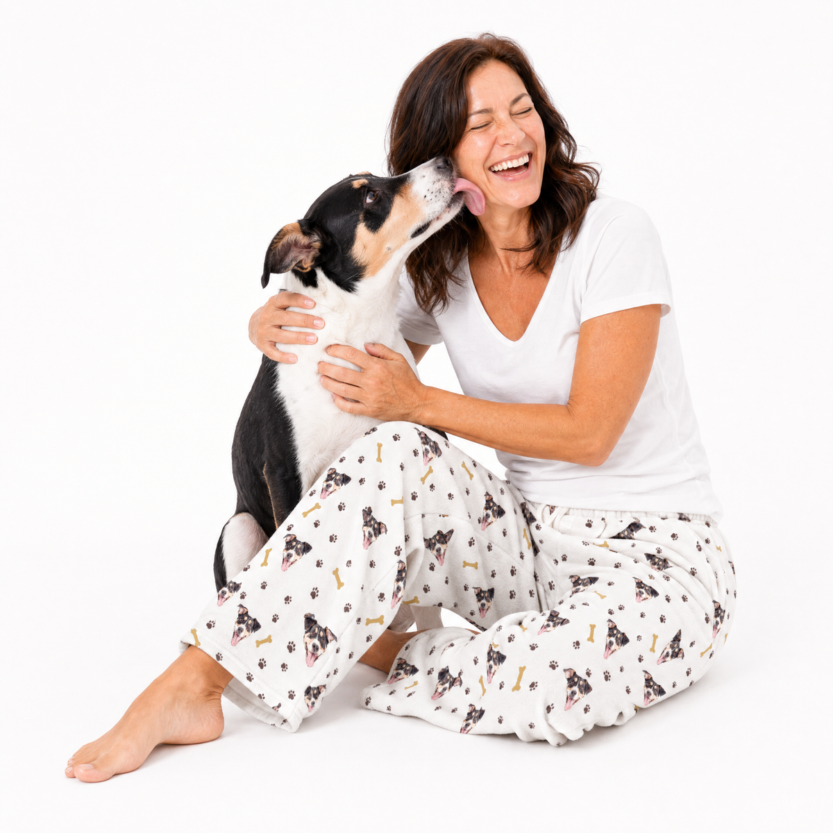 Adult Custom Pet Face Fleece Pajama Pants