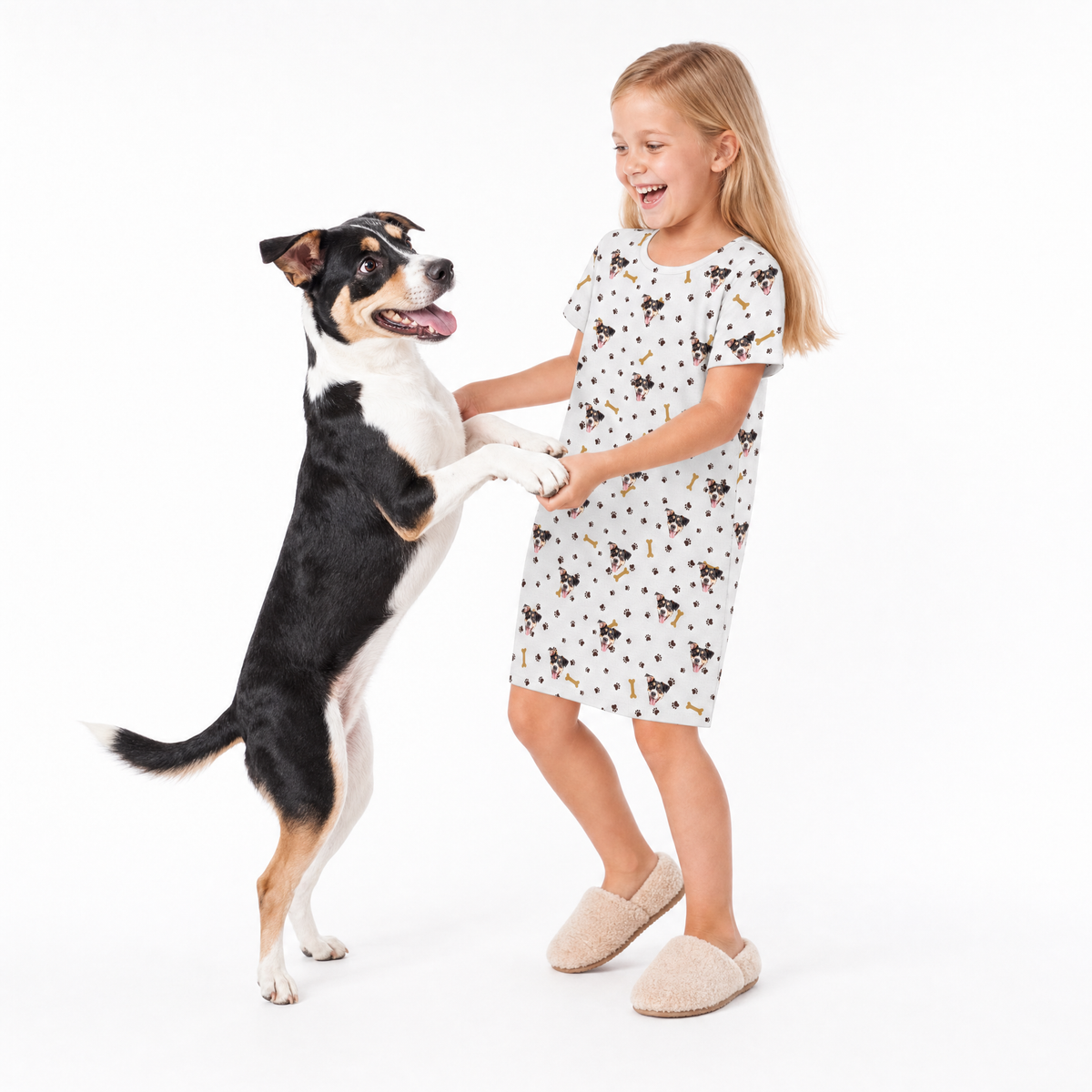 Kids Custom Pet Face Nightgowns
