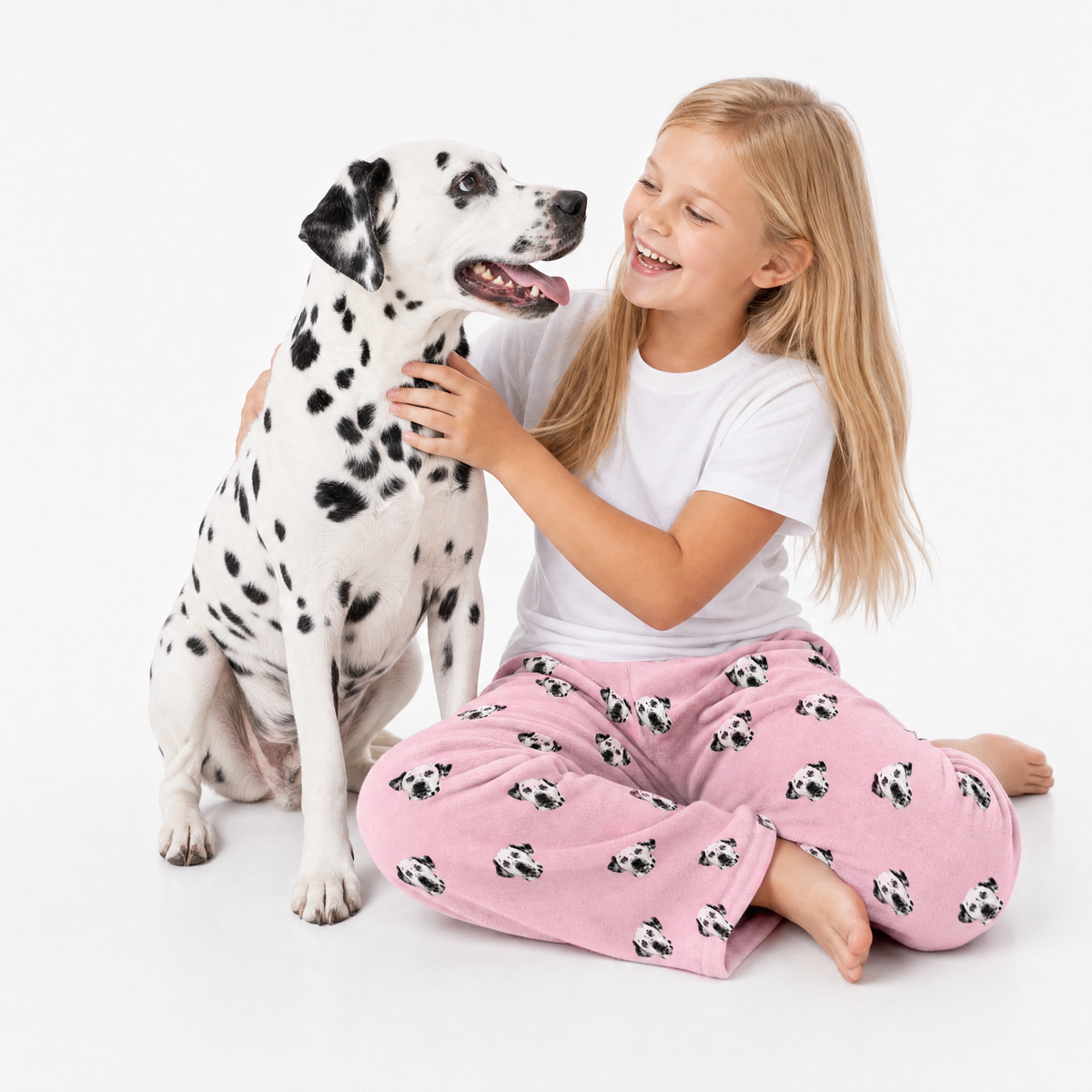 Kids Custom Pet Face Fleece Pajama Pants
