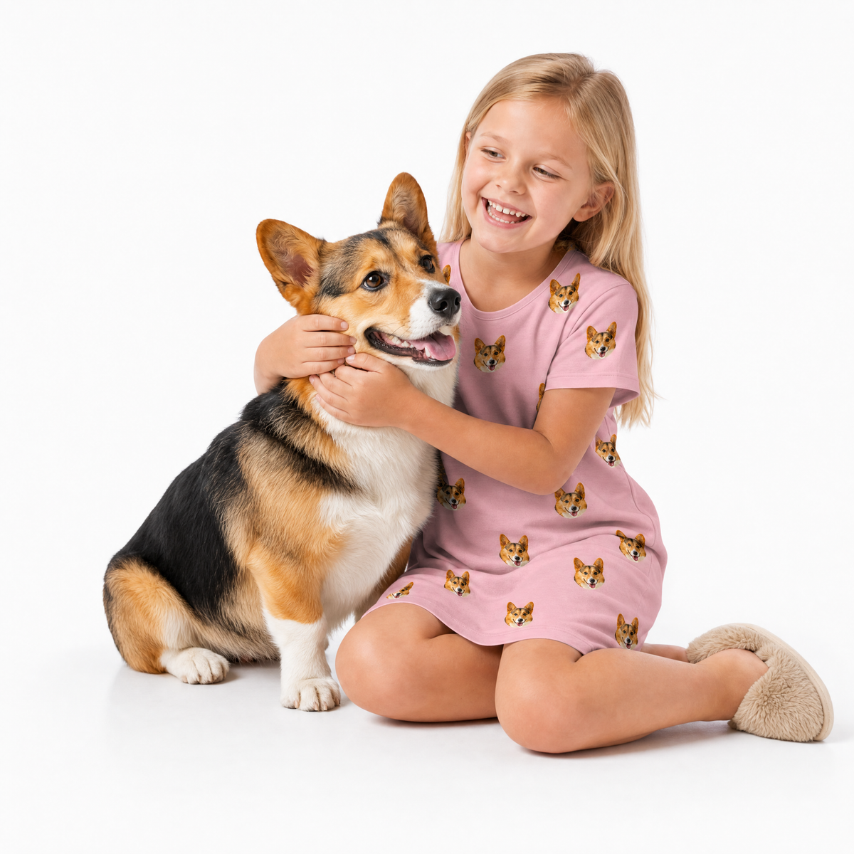 Kids Custom Pet Face Nightgowns