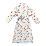 This is a robe in a Christmas Paws print with repeating pet faces on it[ChristmasPawsRobe]