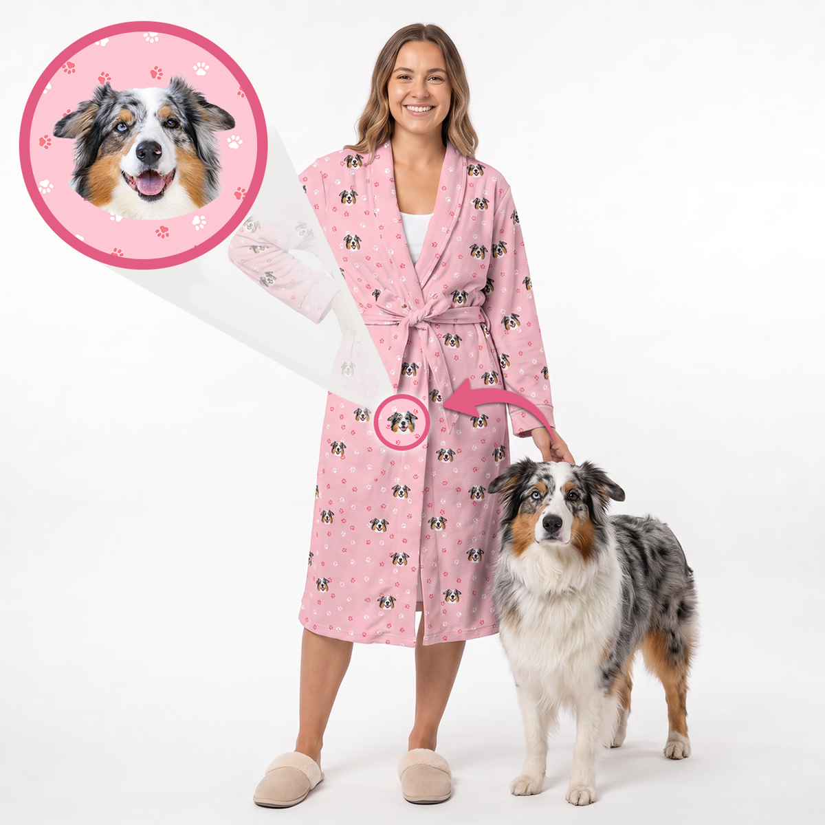 Adult Custom Pet Face Robes