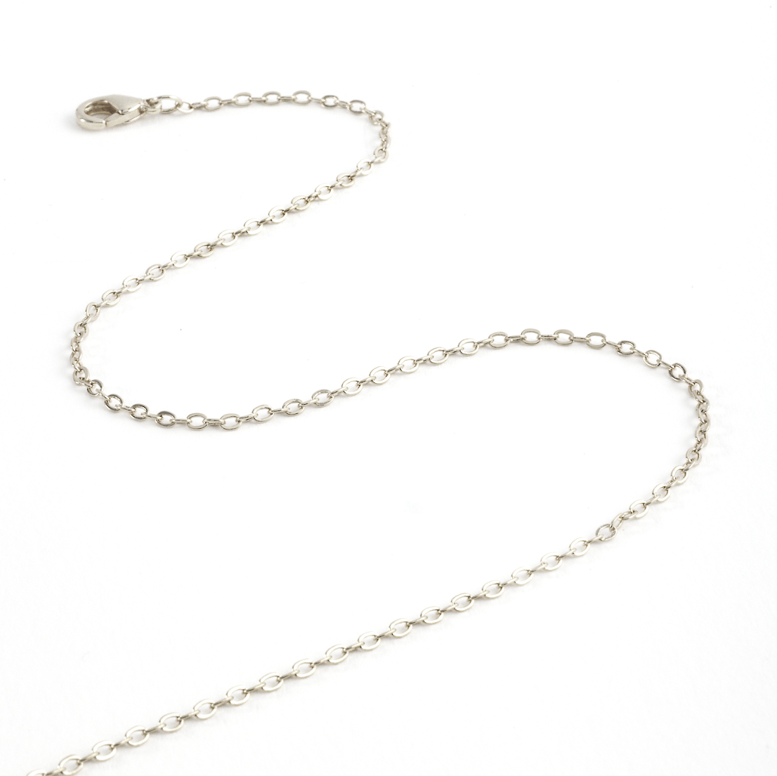 Silver chain close up