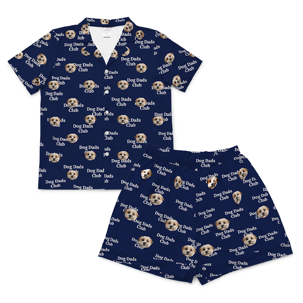 DogDadsClub-NavyShortSleevePajamaShirt&amp;ShortsSet