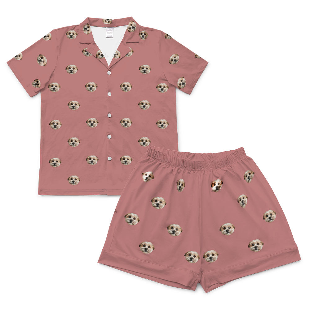 DustyRosePajamaSet(Shirt&amp;Shorts)1Pet