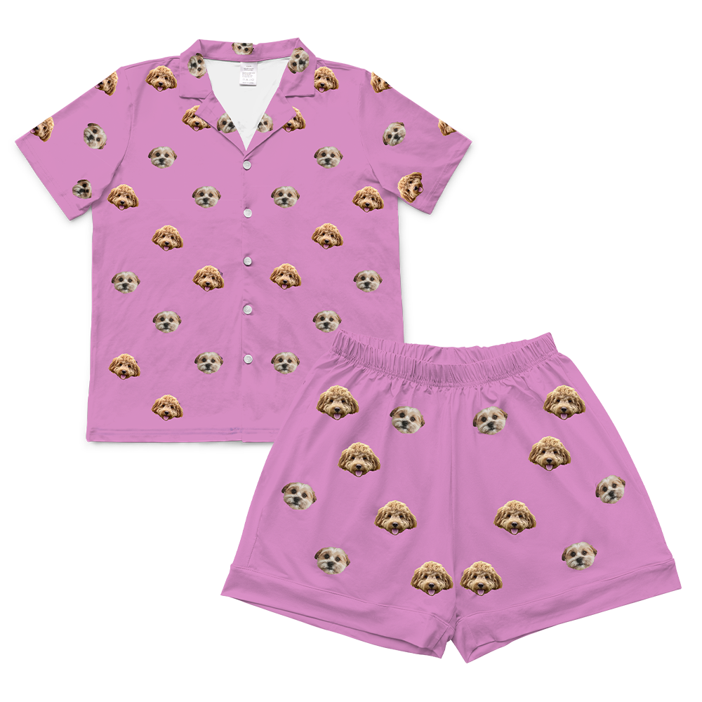 OrchidShortSleevePajamaSet(Shirt&Shorts)2Pets