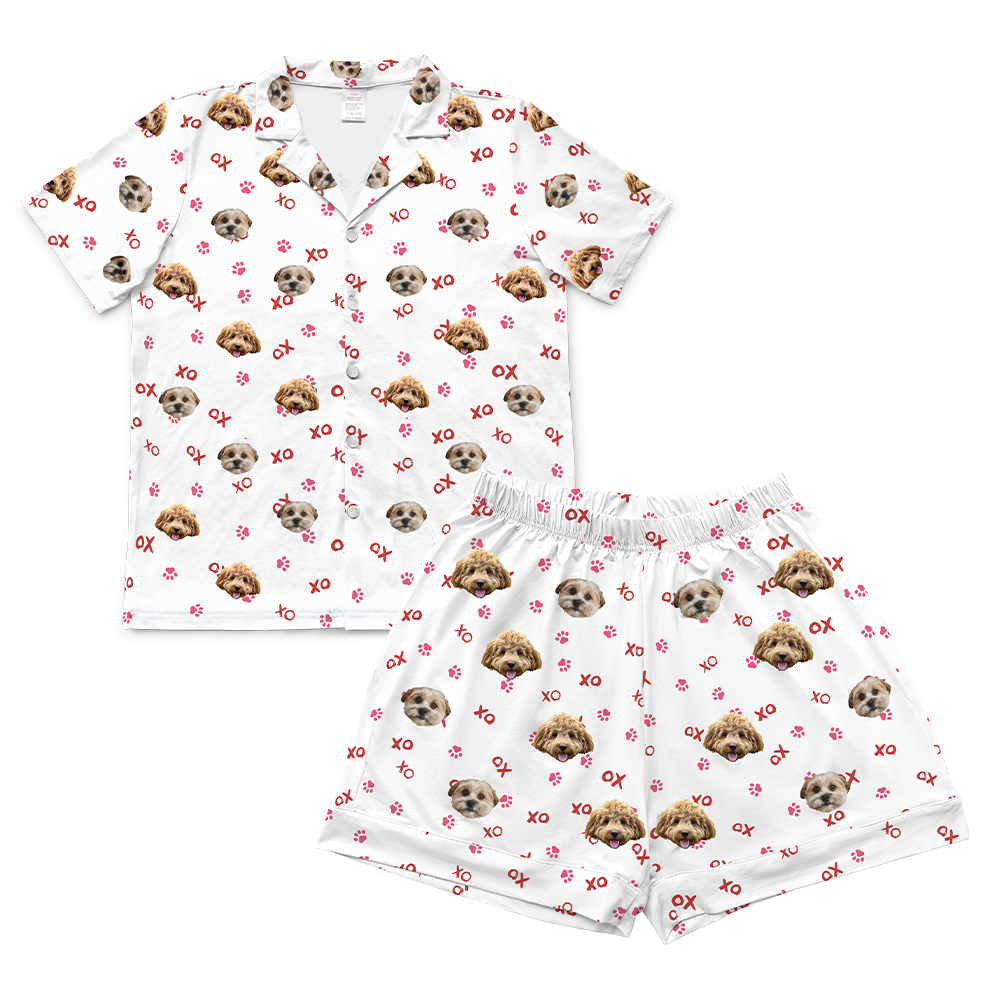 PawfectLoveShortSleevePajamaSet(Shirt&Shorts)2Pets