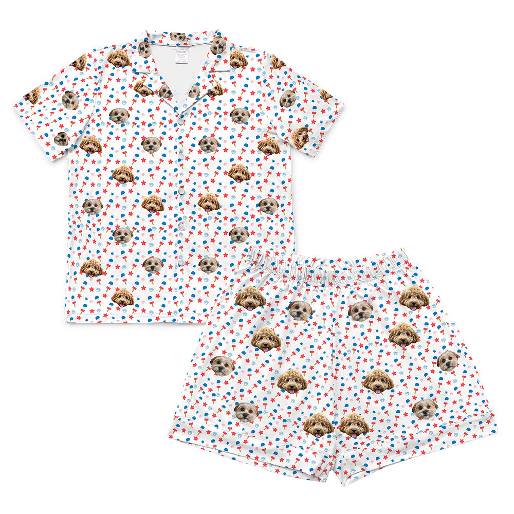 Stars&amp;PopsPajamaSet(Shirt&amp;Shorts)2Pets