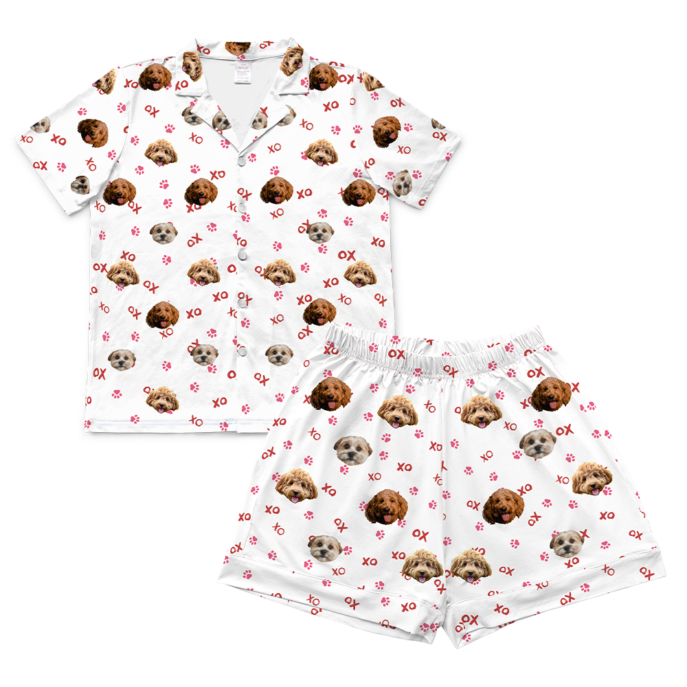 PawfectLoveShortSleevePajamaSet(Shirt&Shorts)3Pets
