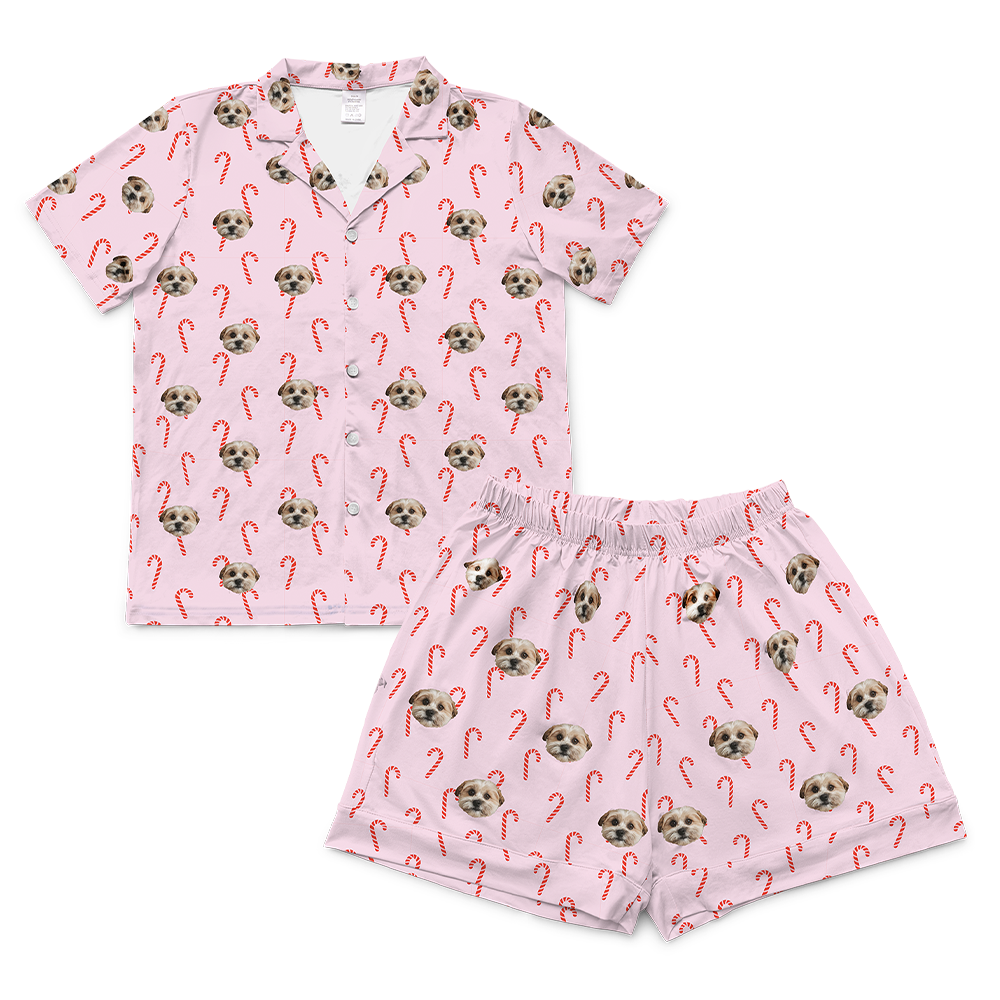 CandyCanesShortSleevePajamaShirt&amp;ShortsSet