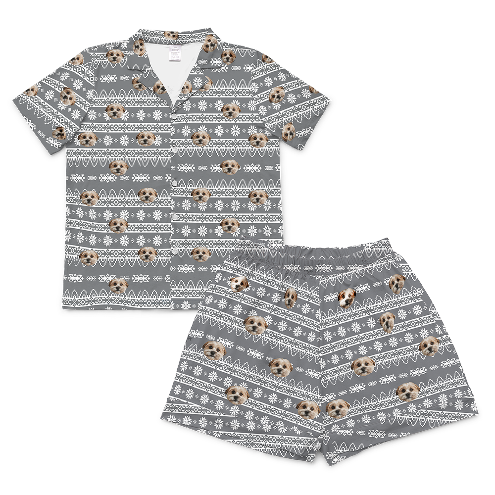 HolidaySweaterShortSleevePajamaShirt&amp;ShortsSet