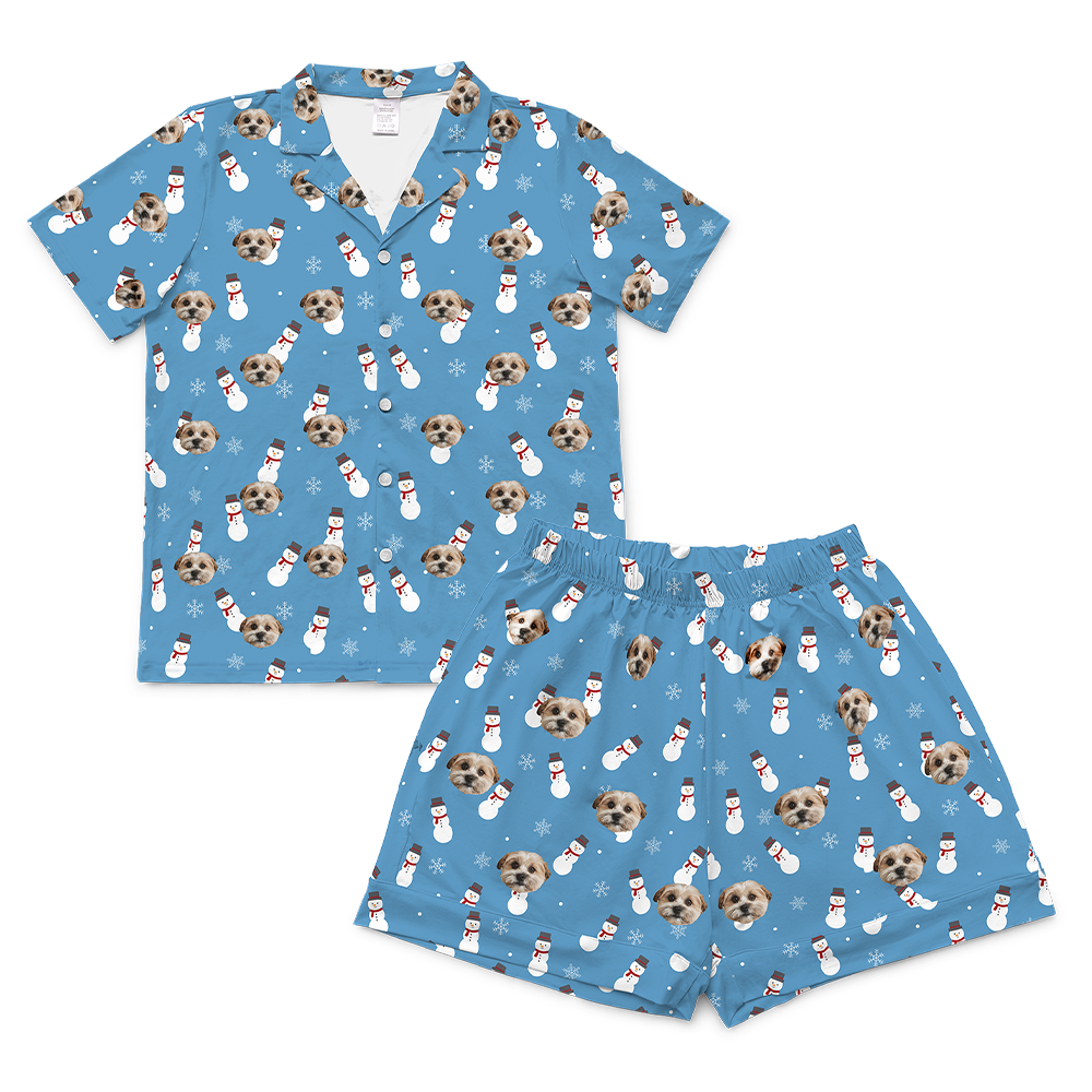 SnowmenShortSleevePajamaShirt&amp;ShortsSet