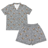 SlateGrayPawsShortPajamaSet(Shirt&Shorts)1Pet