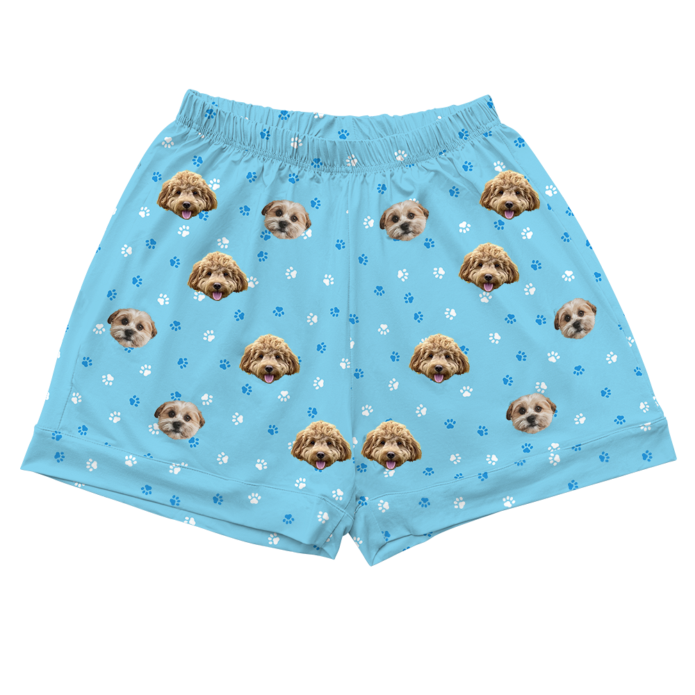 LightBluePawsPajamaShorts4-InchInseamShorts2PetImages(+$4.00)